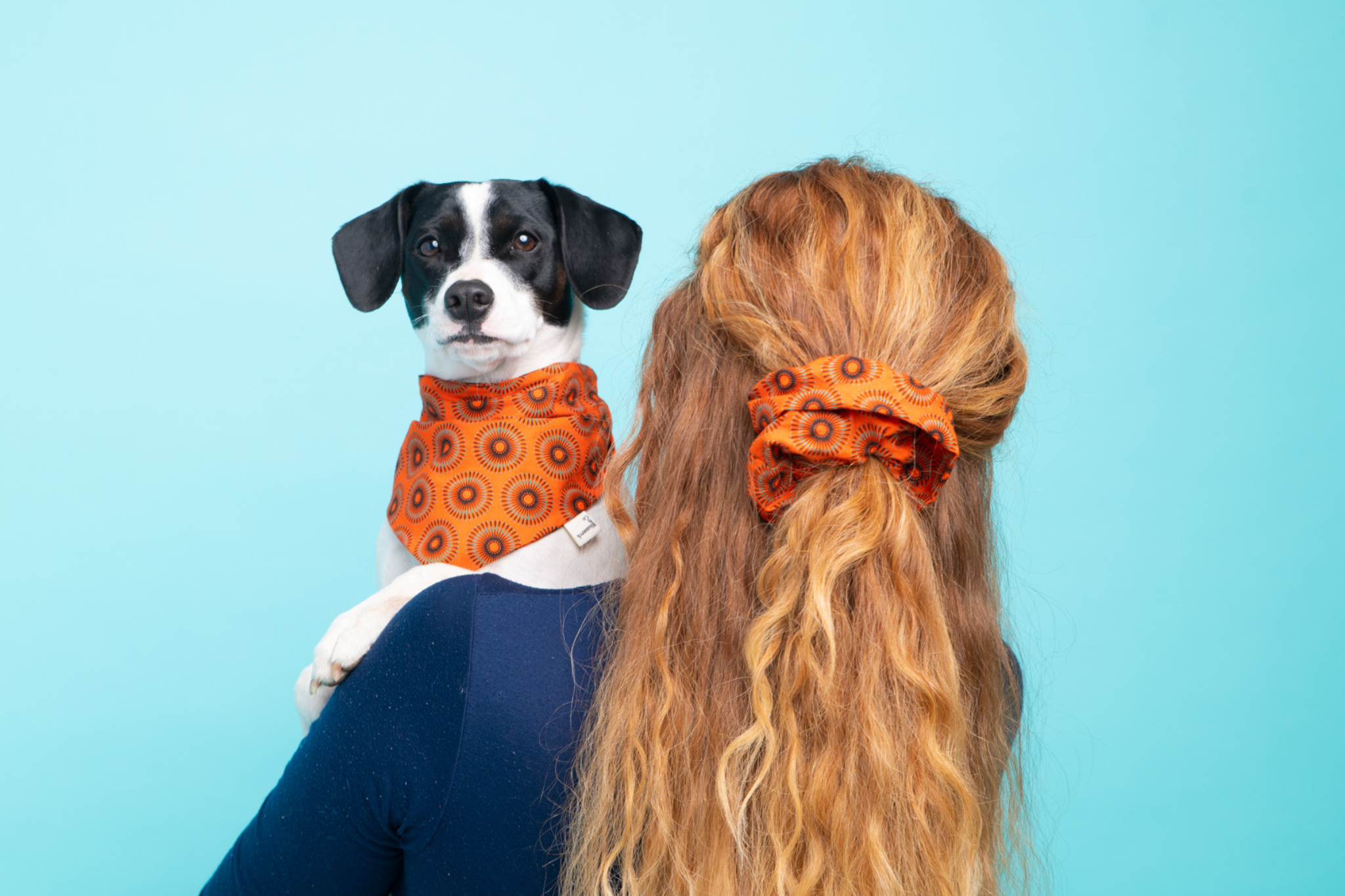 Bandana & Scrunchie Set in Orange